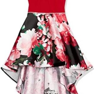 Xtraordinary Red and Black Floral Kids Dress NWOT